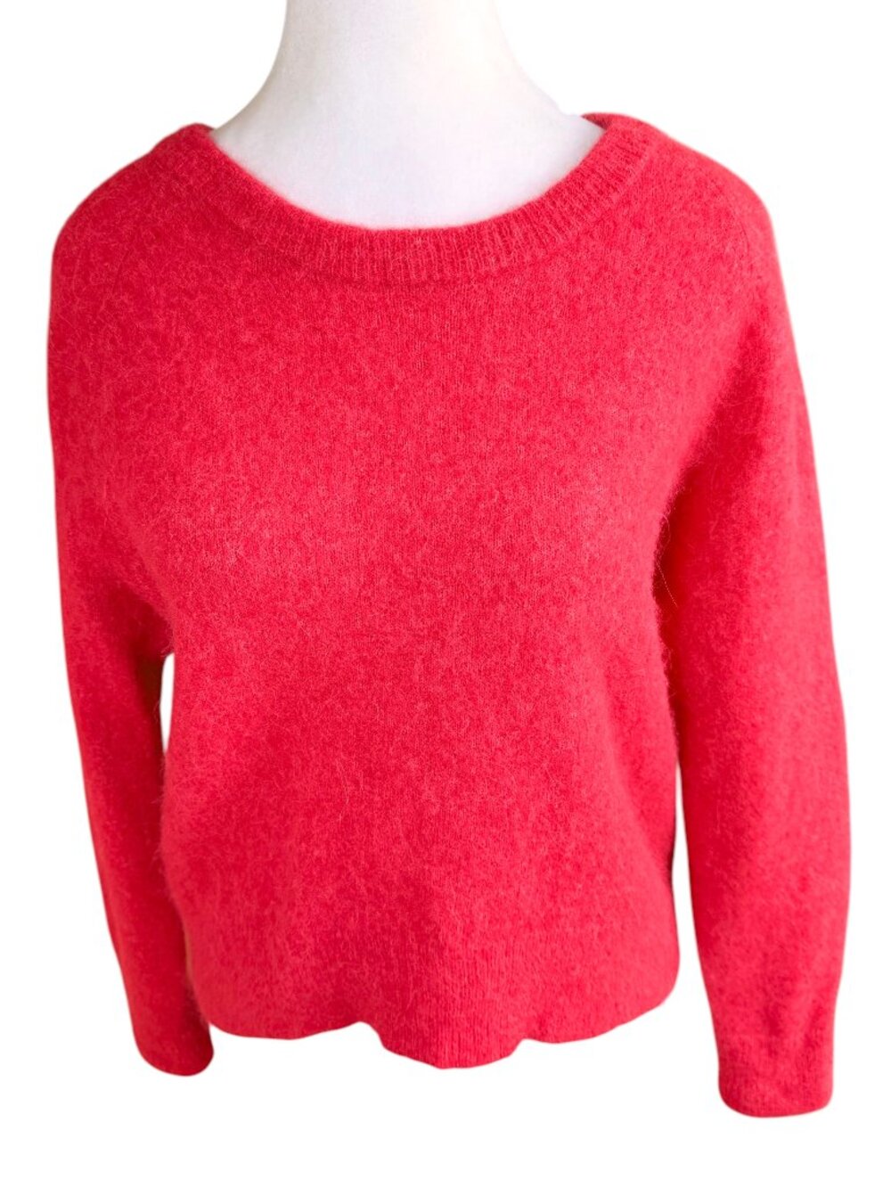 Samsoe Samsoe Sweater Alpaca Wool Blend Orange Red Crew Neck (M)
